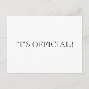 É oficial! Anúncio de Casamento Moderno Eloped