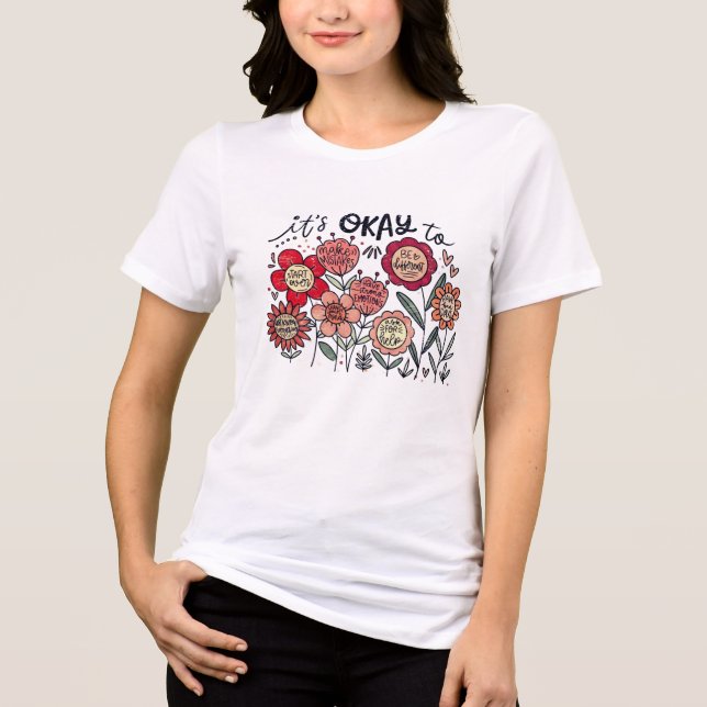 É okay ser boho Conscientização da Saúde Mental Fl (Frente)
