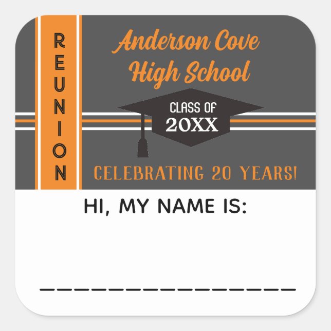 É personalizado! Adesivo de Nome de etiqueta de Re (Frente)