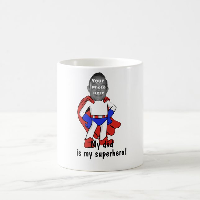 É personalizado "meu pai meu super-herói!" Caneca (Centro)