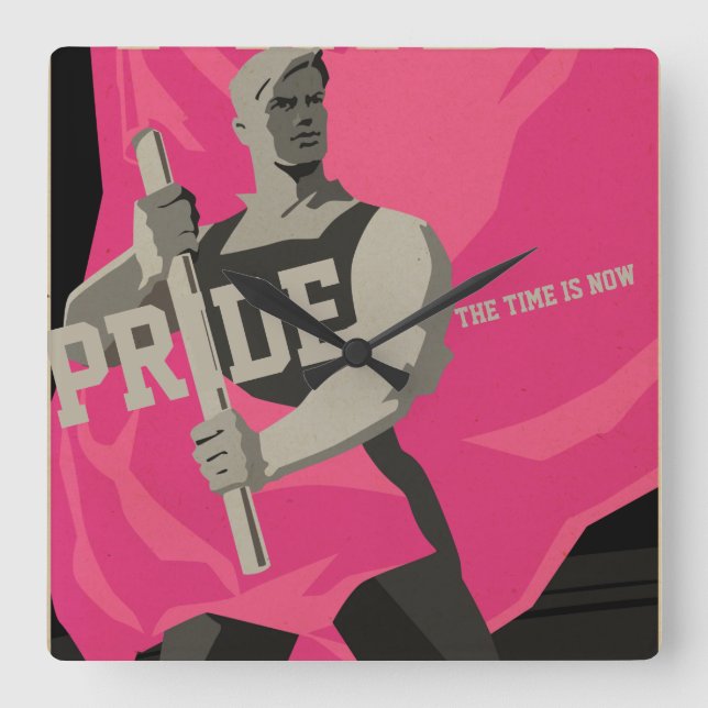 É Preciso Não... Relógio de Parede do Orgulho Quad (Frente)