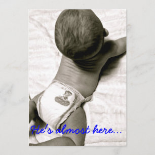 É quase aqui convite do chá de fraldas