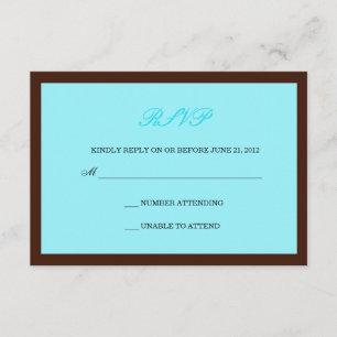 e RSVP de Casamento Brown