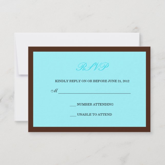 e RSVP de Casamento Brown (Frente)