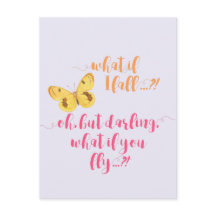 E se eu cair? - Cartão postal inspirador