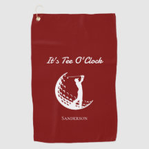 É Tee O'Clock Red Golf Towel