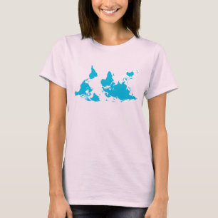 É toda a camiseta relativa do mapa do mundo