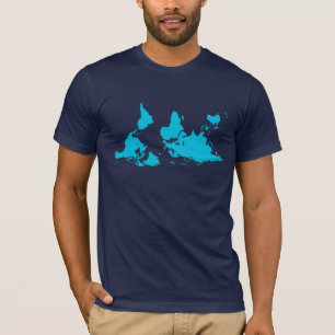 É toda a camiseta relativa do mapa do mundo
