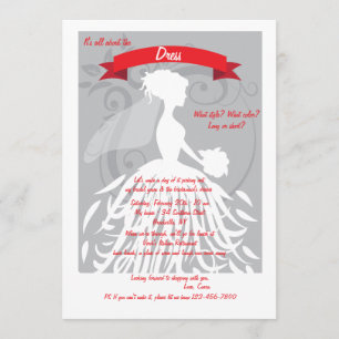 É toda sobre o convite do vestido