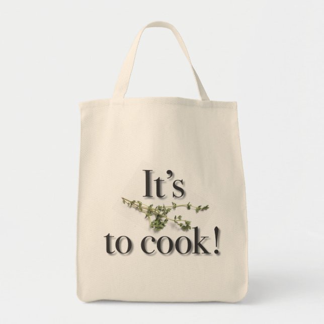 "É tomilho a cozinhar!" o bolsa do mantimento (Frente)