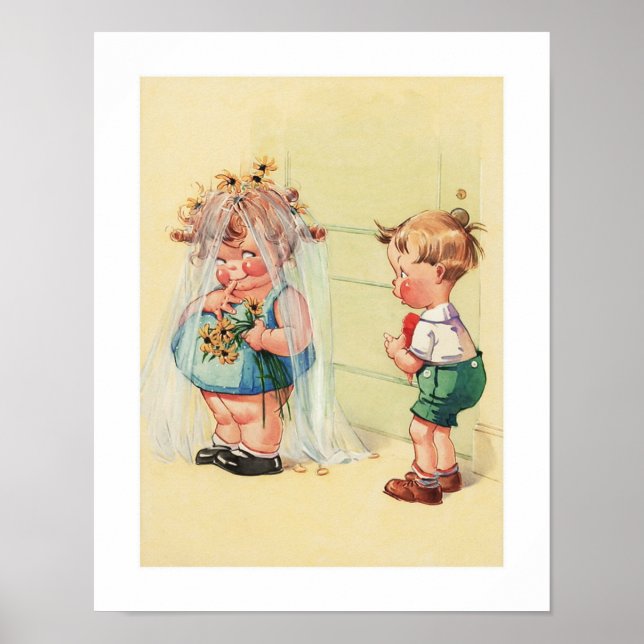É tudo sobre o Amor. Vintage Art Impressão (Frente)