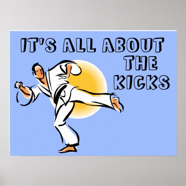 É tudo sobre o Poster das Artes Marciais do Kicks (Frente)