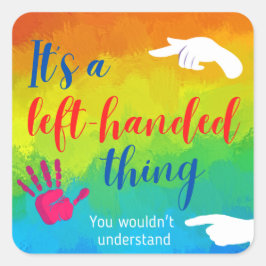 É um adesivo de mão esquerda