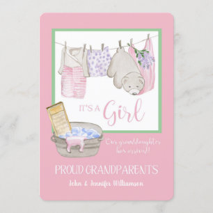 É um anúncio de garota - avós orgulhosos