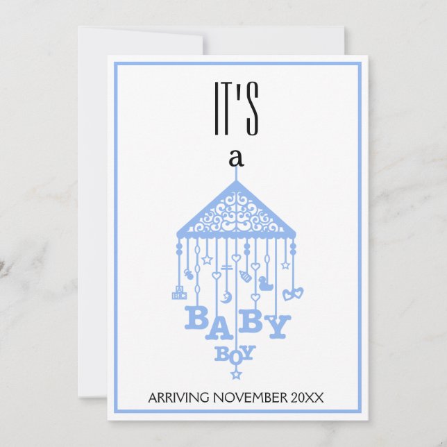 É um anúncio de gravidez do Baby Boy (Frente)