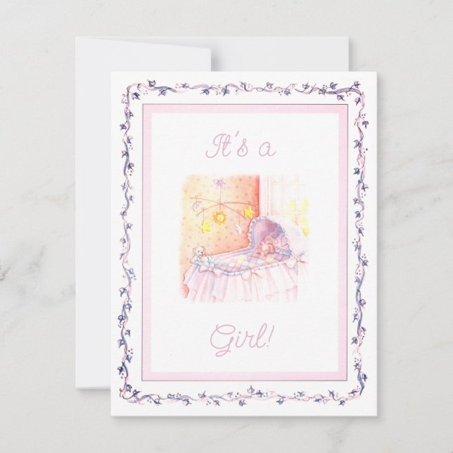 É um Anúncio de Nascimento de Garota (Frente)