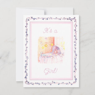 É um Anúncio de Nascimento de Garota