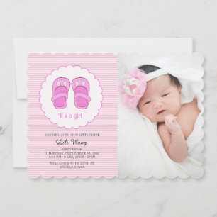 É um anúncio de nascimento de uma garota