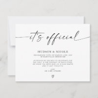 É um Anúncio Oficial de Casamento Furtivo