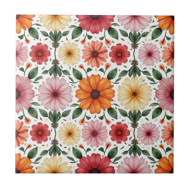 É um azulejo de cerâmica. (Frente)