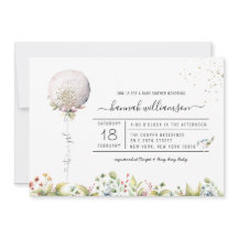 É um Balão de Menina | Convite para chás de fralda