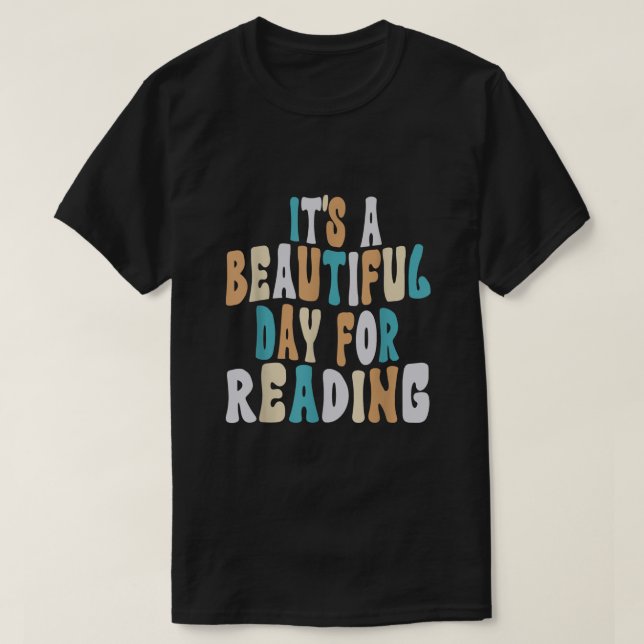 É um belo dia para ler camiseta (Frente do Design)