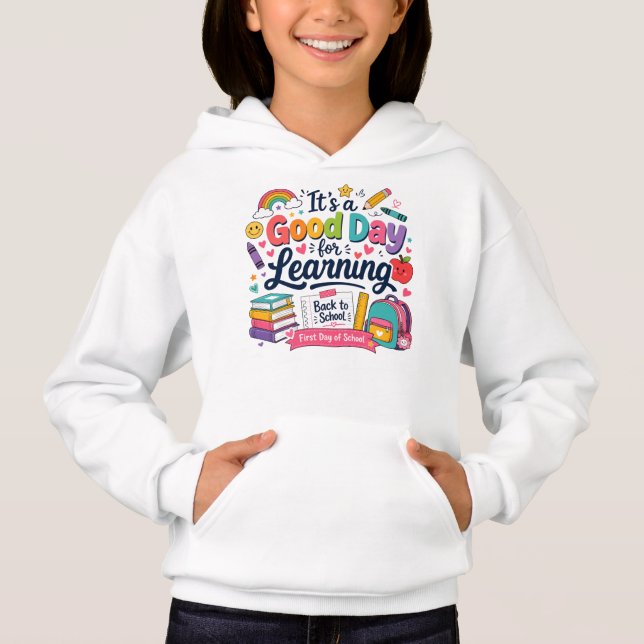 É um Bom Dia para Aprender Colorido Doodle Escolar (Frente)