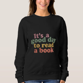 "É um Bom Dia para Ler um Livro" Suéter Retrô
