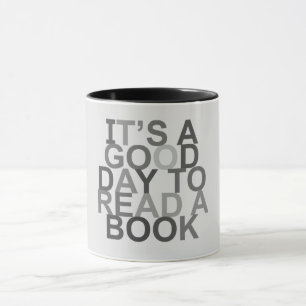é um bom dia para ler uma caneca de livro
