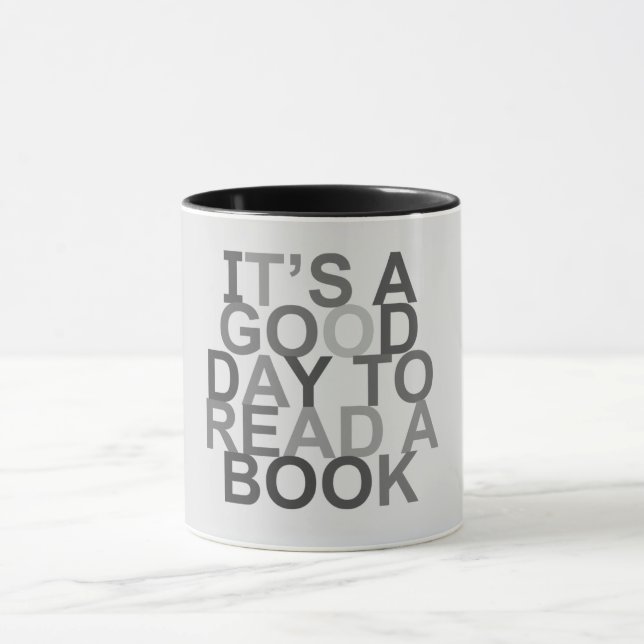 é um bom dia para ler uma caneca de livro (Centro)