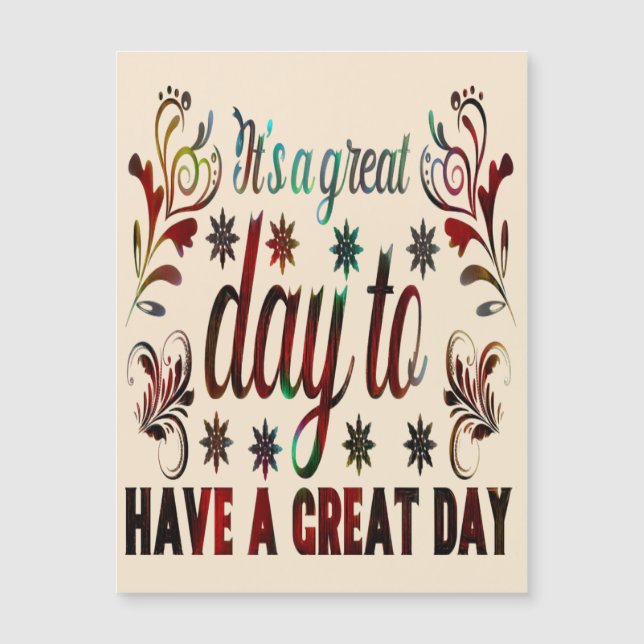 É um bom dia ter um bom dia, inspiração (Frente)