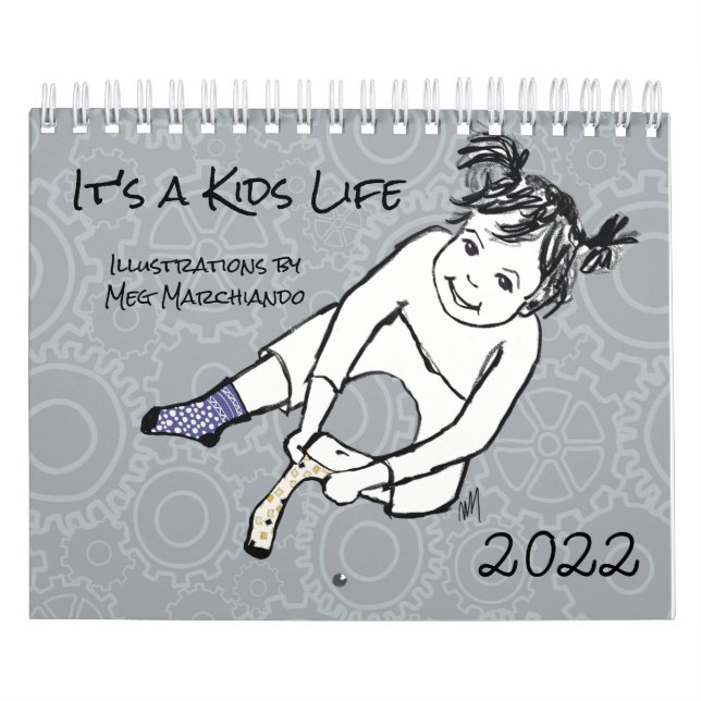 É um calendário de desenhos de crianças para crian (Capa)