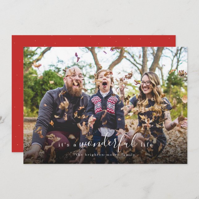 É um Cartão de Férias Maravilhoso (Frente/Verso)