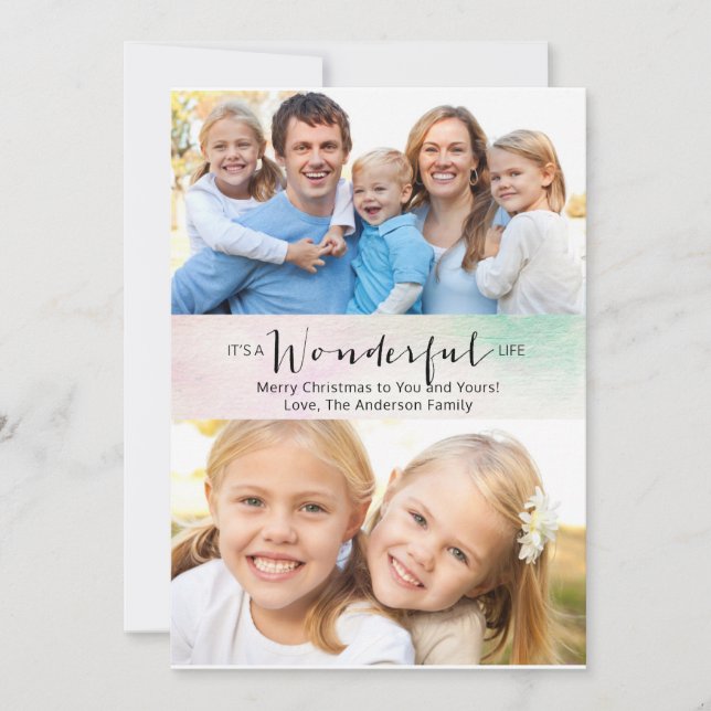 É um Cartão de Natal de Vida Maravilhosa 2 (Frente)