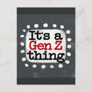 É um cartão postal Gen Z