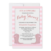 É um Cartões de Chá de fraldas de Cowgirl Country