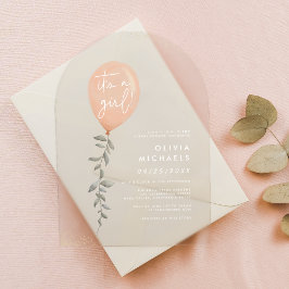 É Um Chá de fraldas De Balão Eucalyptus Greenery