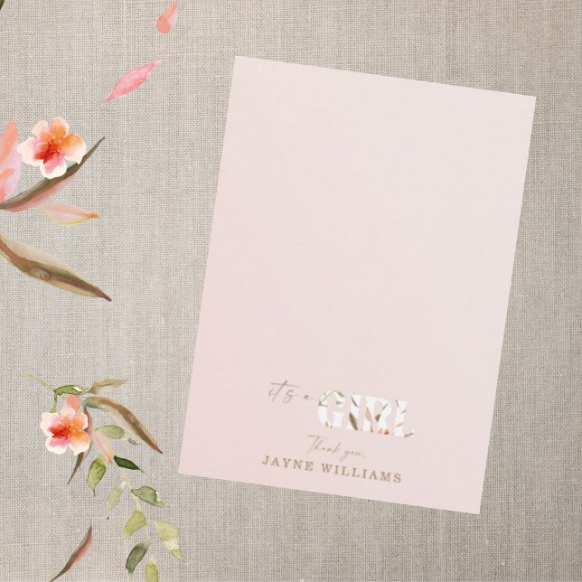 É um Chá de fraldas de Blush Moça Obrigado Convite (Criador carregado)