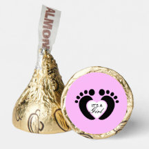 É um Chá de fraldas de Garota, personalizado