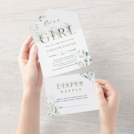 É um Chá de fraldas Dourado para Menina | Fralda R