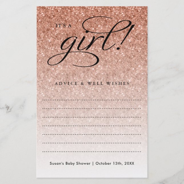 É um conselho de brilho de Rosa de menina, desejo (Frente)