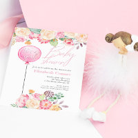 É um convite à boca cor-de-rosa Chá de fraldas