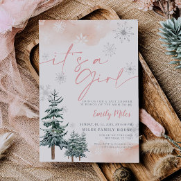 É um convite feminino, chá de fraldas de inverno