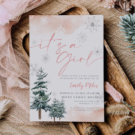 É um convite feminino, chá de fraldas de inverno