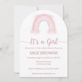 É um convite para chá de fraldas do arco-íris