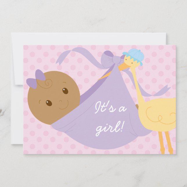 É um convite para Chás de fraldas (Frente)