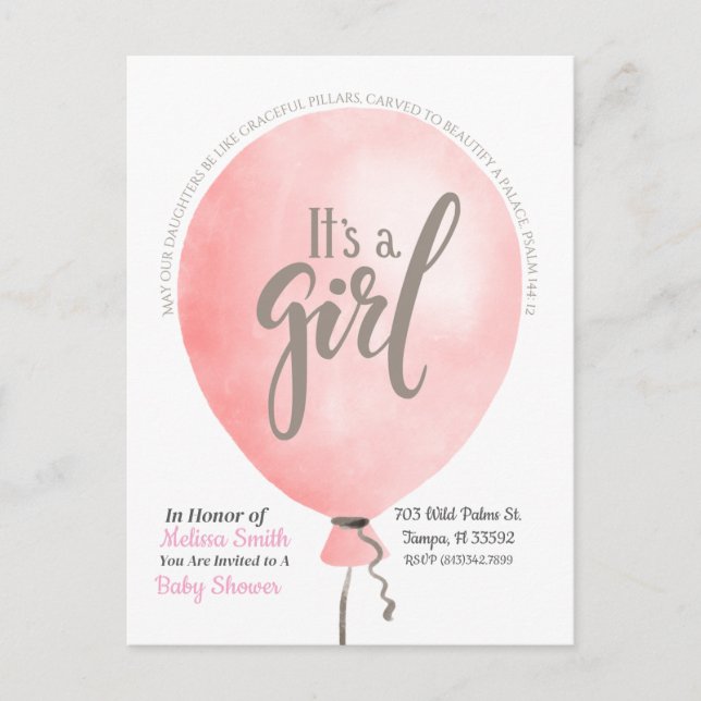 É um convite para Chás de fraldas 144:12 (Frente)