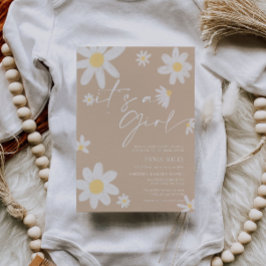 É um convite para Chás de fraldas de Daisy Beige