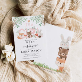 É um convite para Chás de fraldas em Woodland