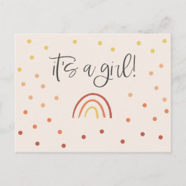 É um convite para Chás de fraldas Rosa-Arco-Íris